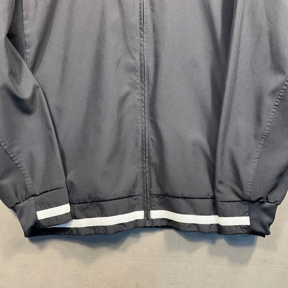 Adidas Track Jacket Mens M Black Climalite Full Zip Mesh Lined Sport All Weather
